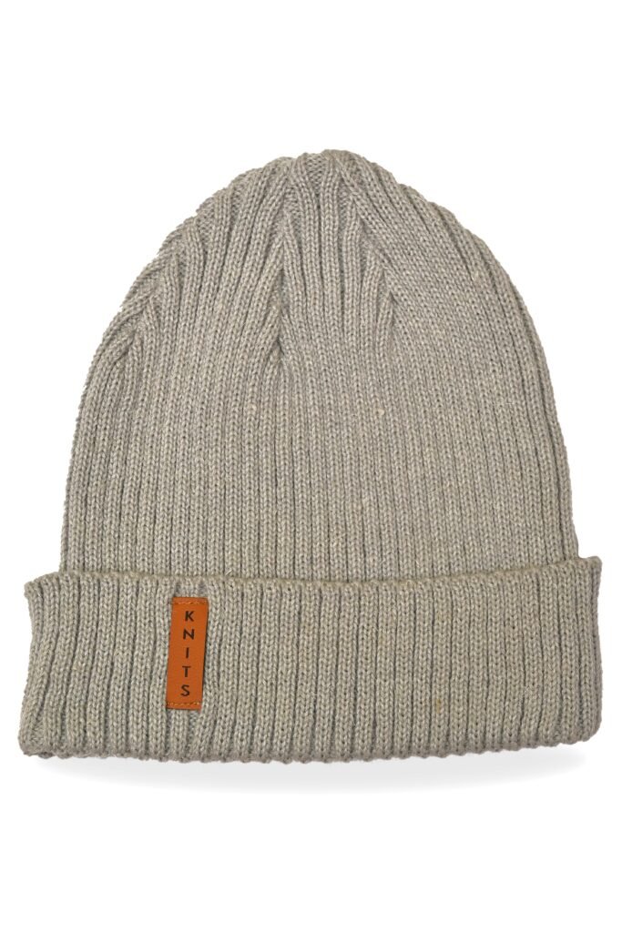 Rib Knit Warm Beanie-HEATHER GREY