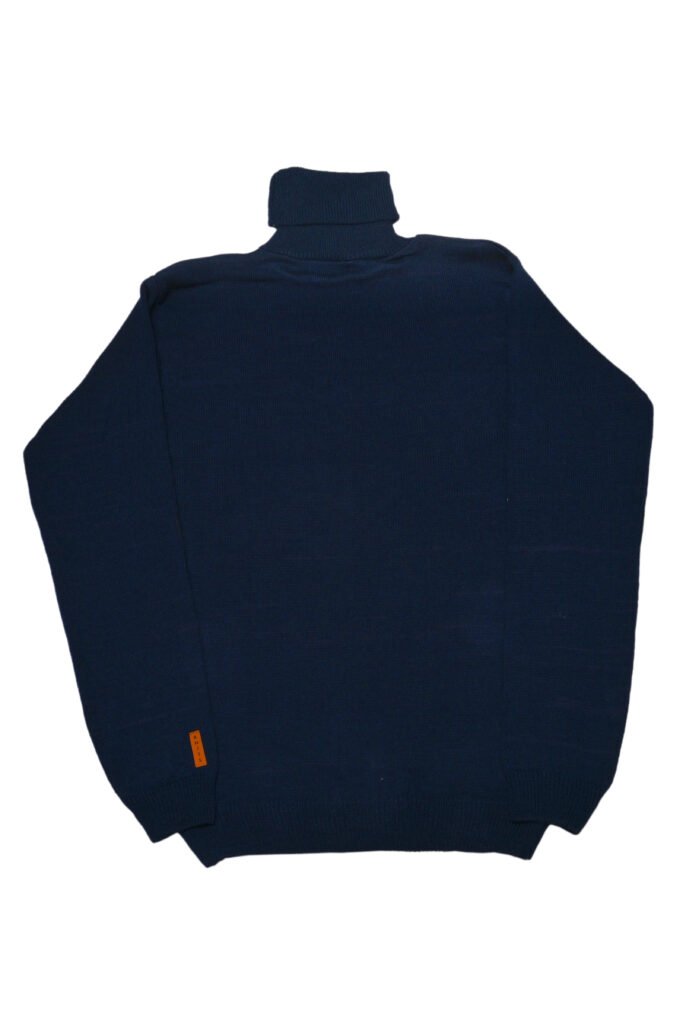 Classic Knit Turtleneck Sweater-NAVY