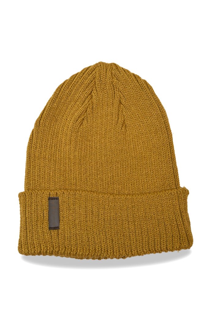 Rib Knit Warm Beanie-MUSTARD