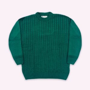 Premium Textured Cable Knit Sweater - Green